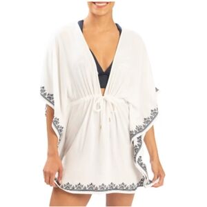 Dolfin Women's Solid V-Neck Kaftan Swim Cover-Up